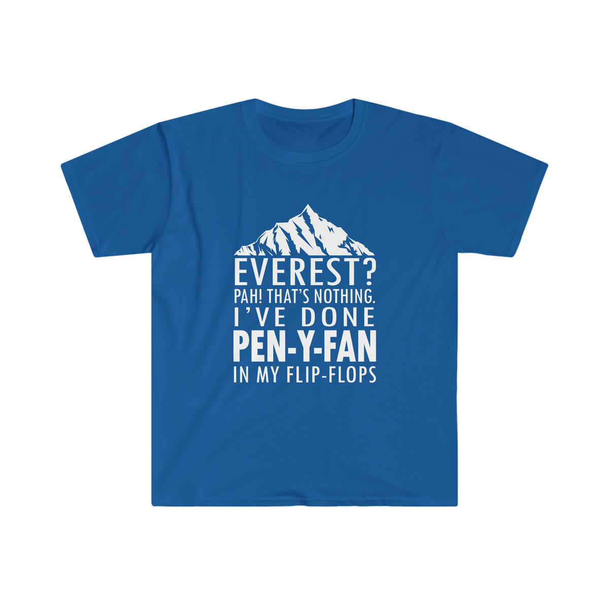 Everest? PAH! That's nothing! I've done Pen-y-Fan in my flip-flops tshirt tee t-shirt